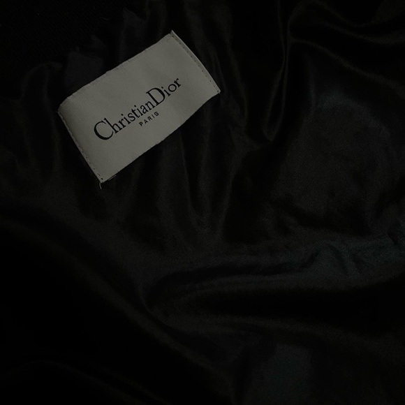 Authentic Christian Dior Zip Up Jacket w/ Velvet Lettering Detail - Picture 7 of 8